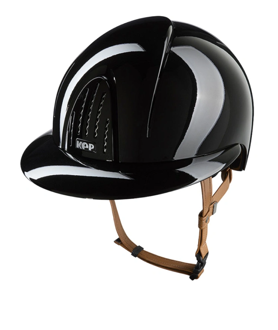 KEP Capacete SMART NOVA M BLACK "METAL POLISH" - POLO - BEIGE STRAP