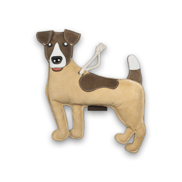 BRINQUEDO JACK RUSSEL DE COURO