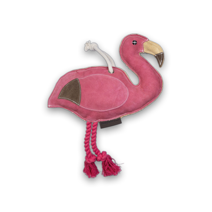 BRINQUEDO FLAMINGO DE COURO